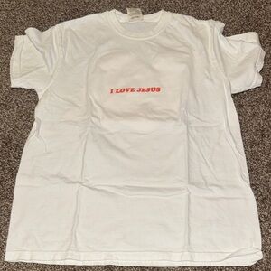 Comfort Colors White 'I Love Jesus' T-Shirt